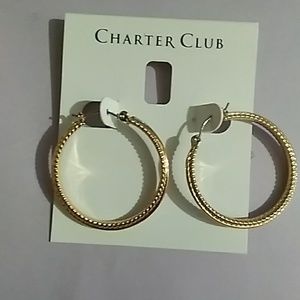 Gold hoop earrings brand new